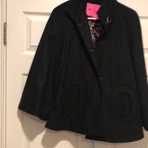 Betsey Johnson 3/4 Sleeve Short Swing Jacket